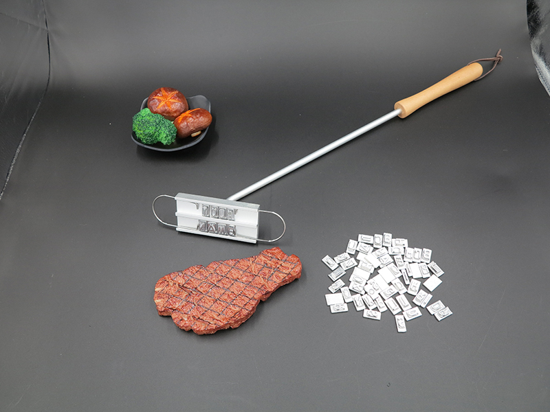 BBQ Branding Iron Kitchen Tools with 55 Letters for Stamping Steak Meat for Camping Picnic