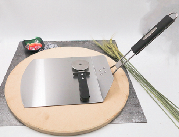 Three Pieces of Pizza Stone Set(including Pizza board,Pizza Pan,Pizza cut)